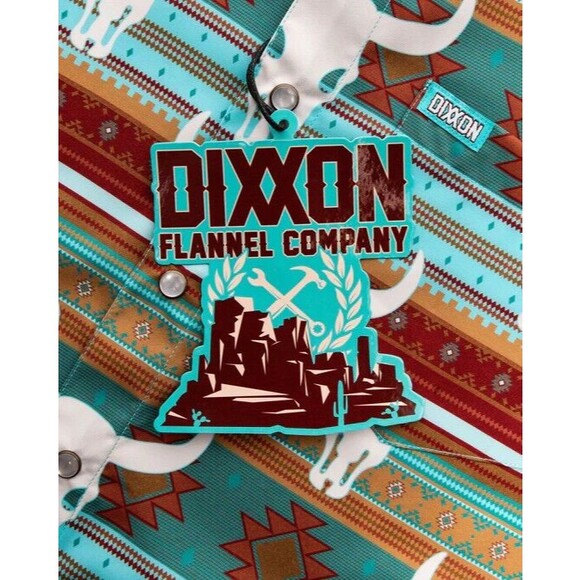 DIXXON Flannel Womens Sz L Tolleson Bamboo Party Shirt Southwestern Aztec BNIB - Picture 2 of 3